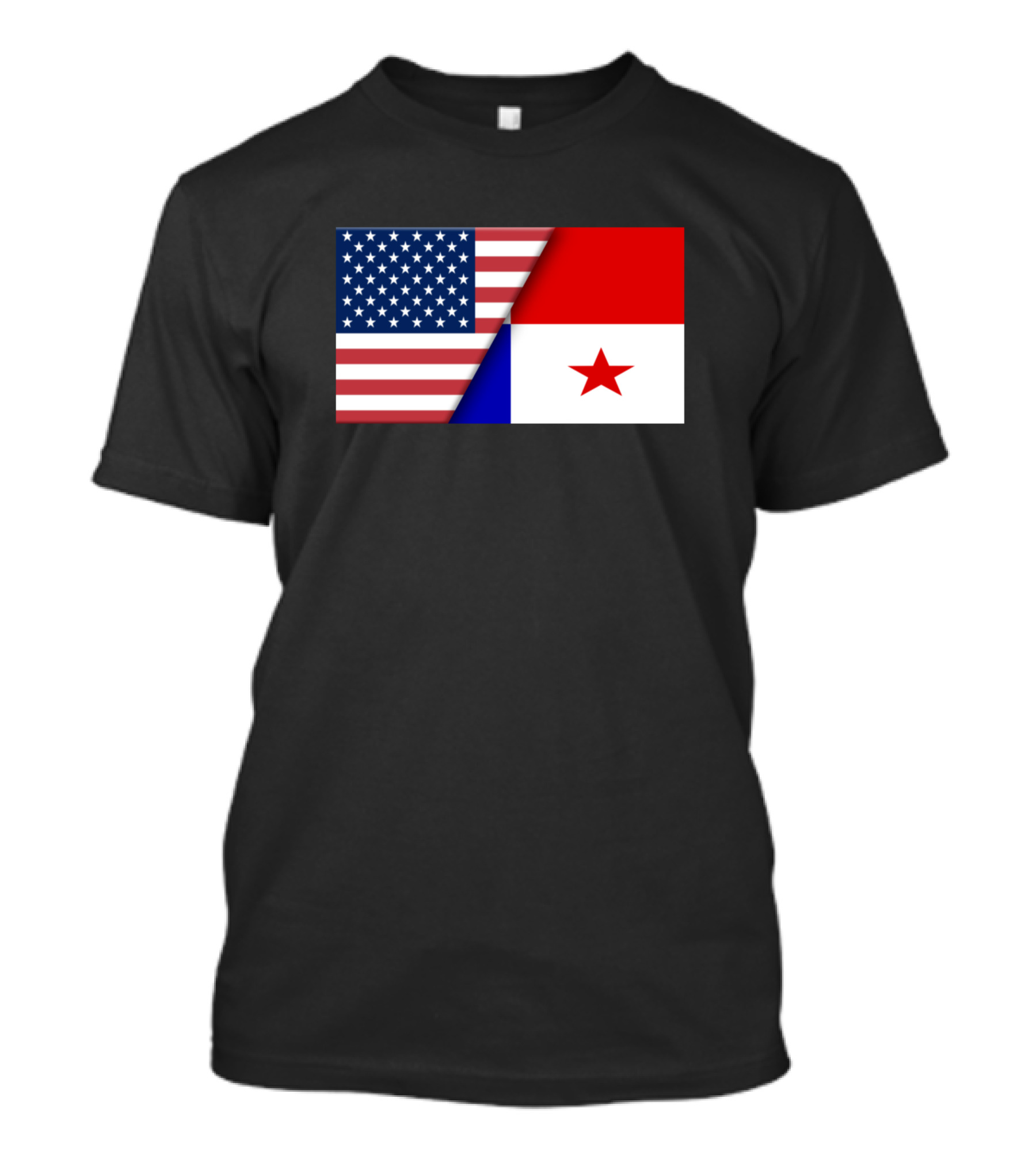 Usa Flag Panama Panamanian Flag Immigrant Ancestry Dual Heritage Pride T-Shirt