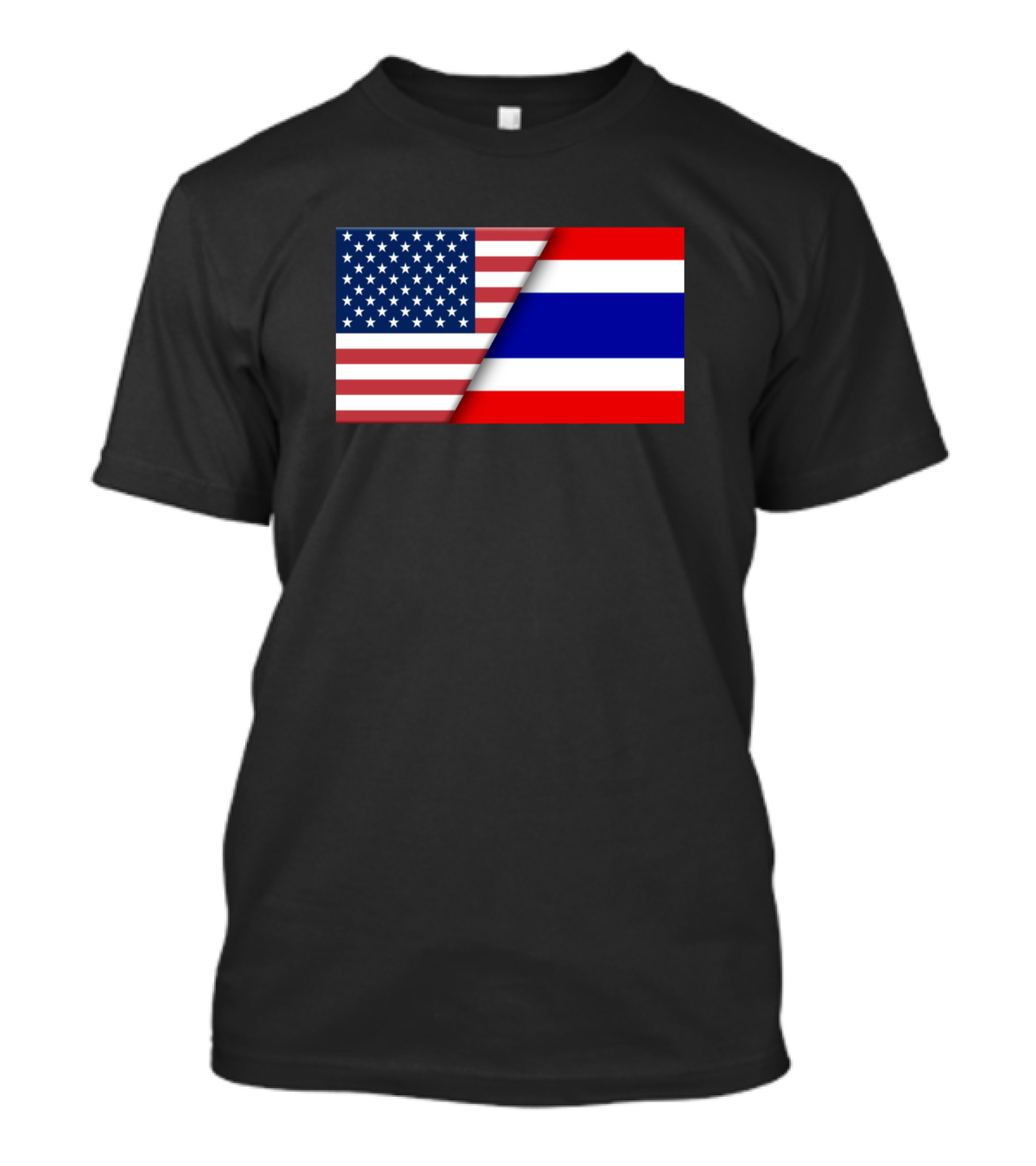 Usa Flag Thailand Thai Flag Immigrant Ancestry Hom Unity Patriots T-Shirt