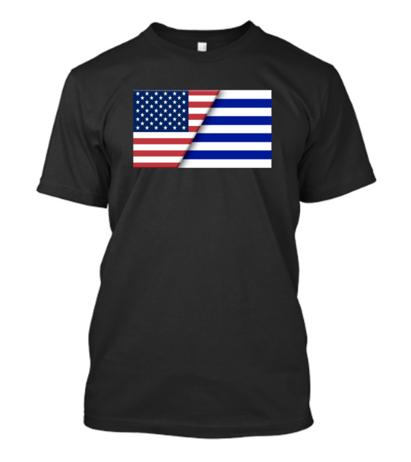 Usa Flag Uruguay Uruguayan Flag Immigrant Ancestry Heritage Connection T-Shirt