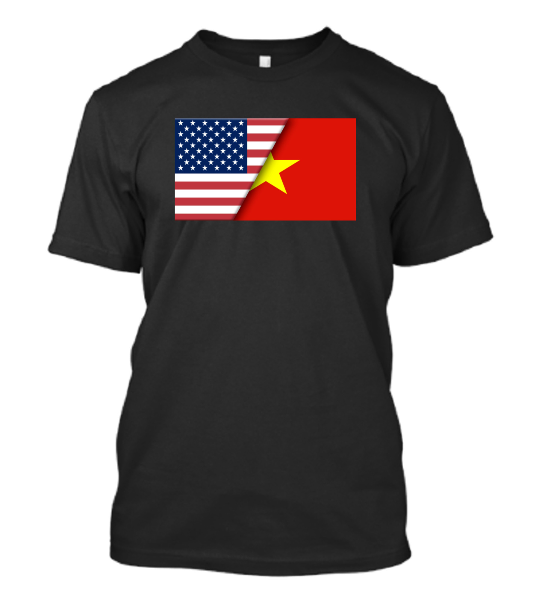 USA Flag Vietnam Vietnamese Flag Immigrant Ancestry T-Shirt