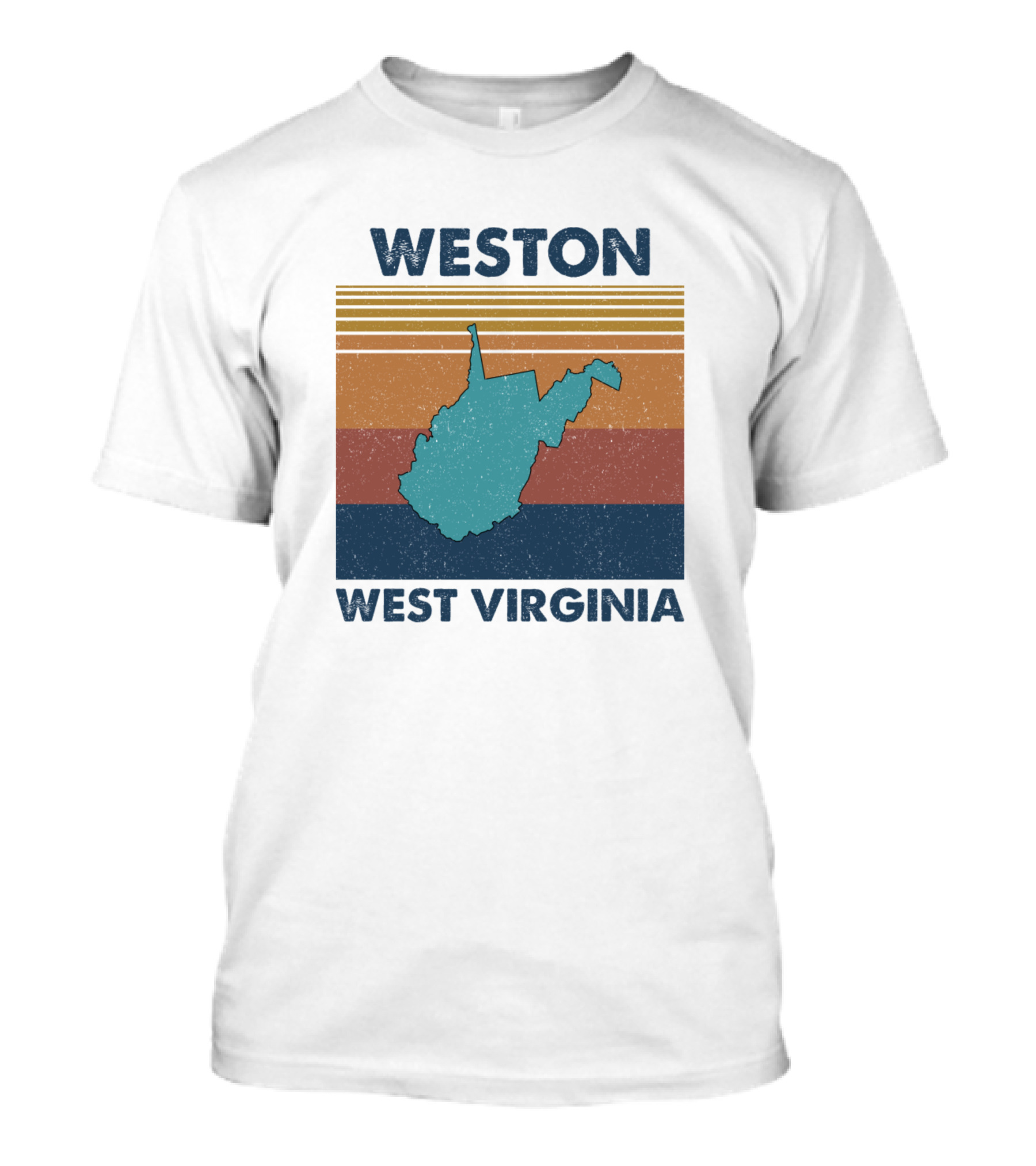Weston West Virginia Retro State Map T-Shirt