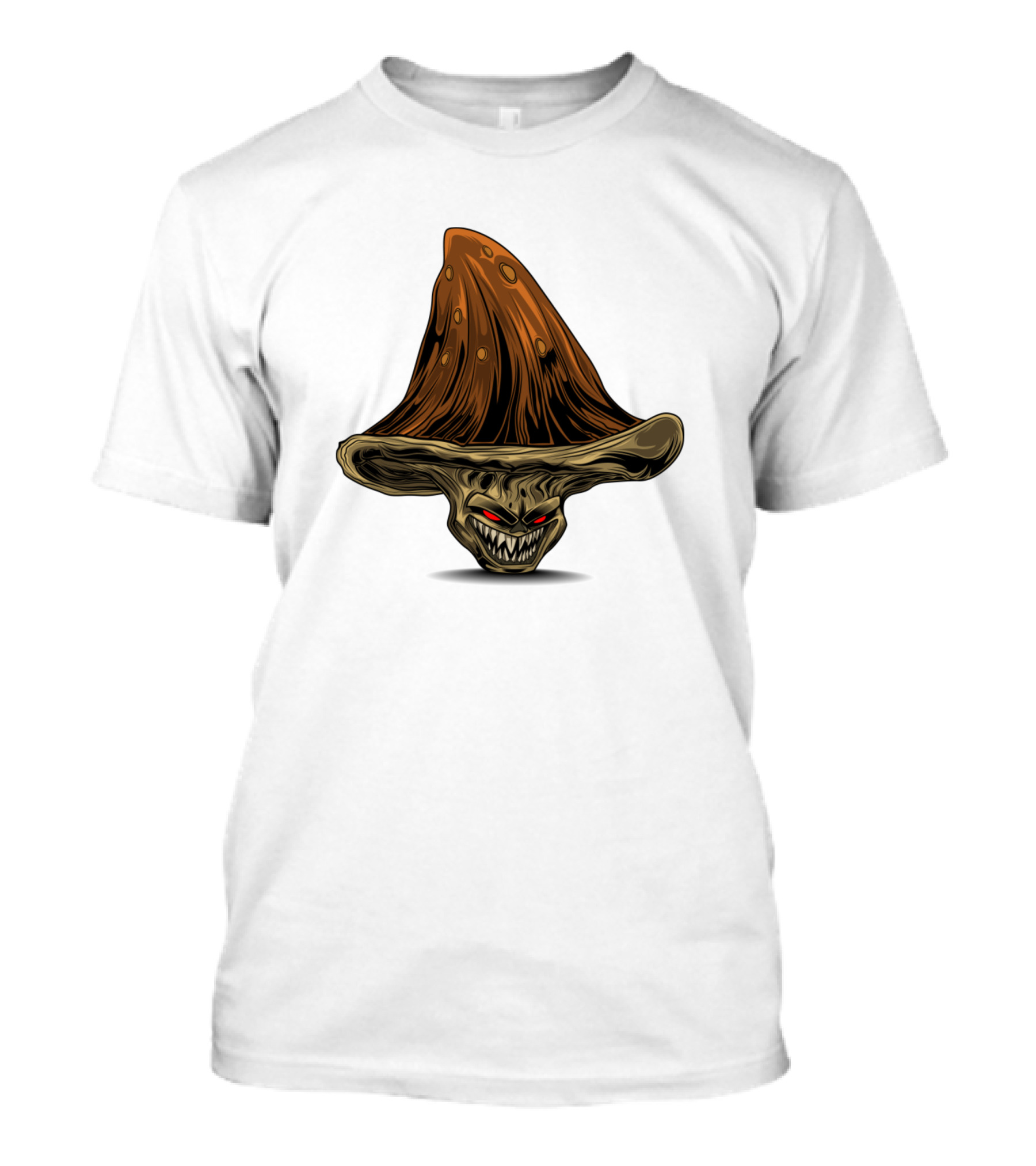 Wicked Infected Mushroom Evil Grinning Brown Cap T-Shirt