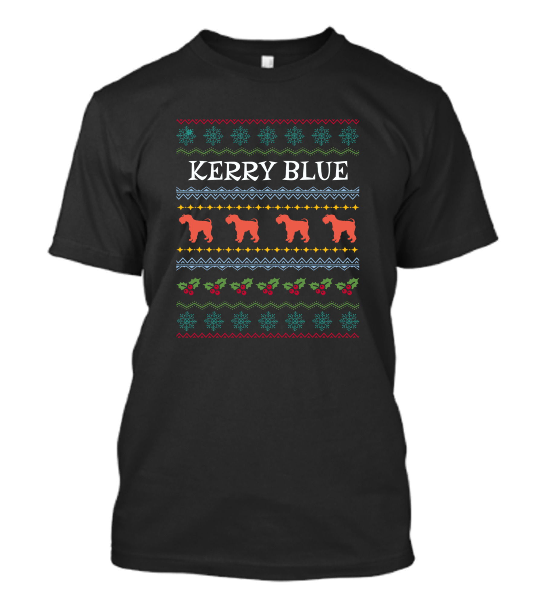 Xmas Kerry Blue Ugly Sweater Dogs Lover Holiday T-Shirt