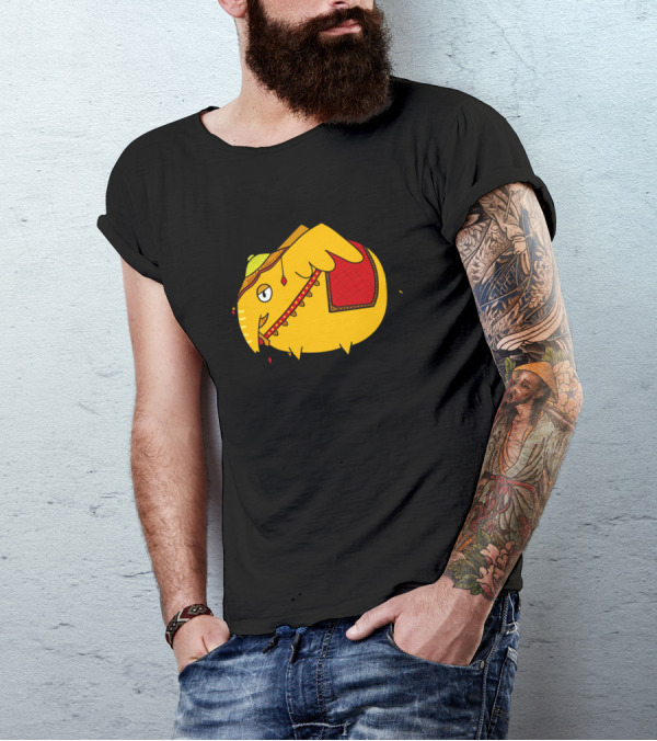 Yellow Elephant Red Saddle Green Hat T-Shirt