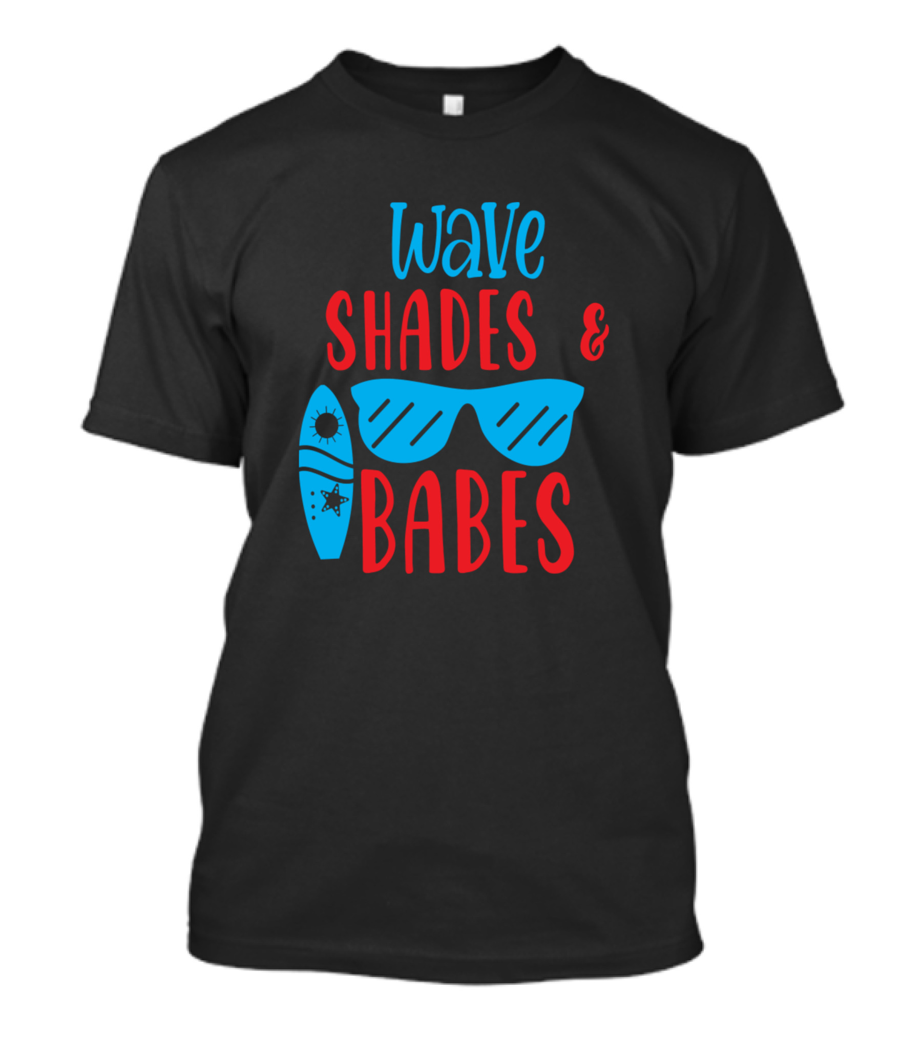 Wave Shades And Babes Surfboard Pregnant Family Child T-Shirt