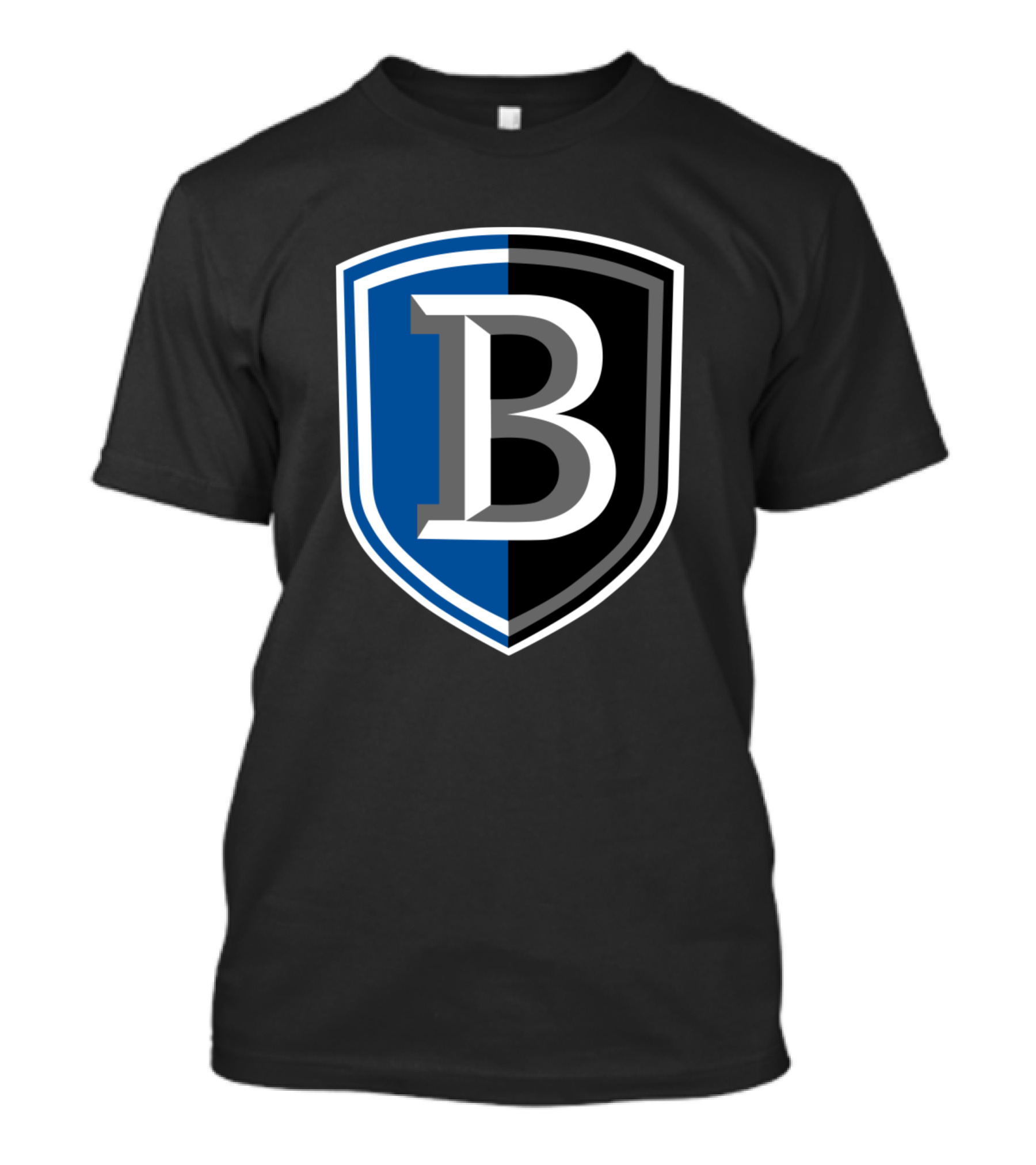 Bentley Falcons Blue And Black Shield Emblem B T-Shirt