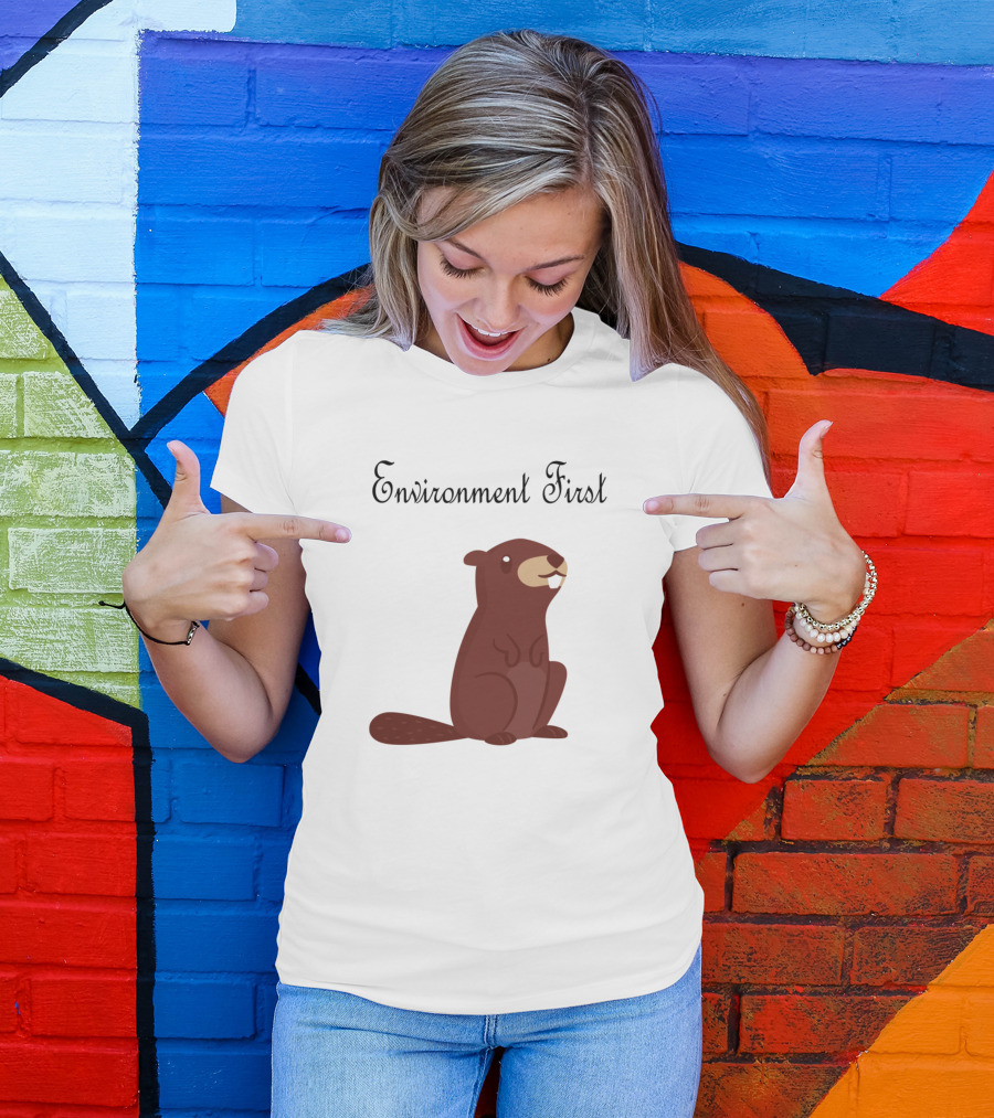 Environment First Bieber Rettet Die Umwelt T-Shirt