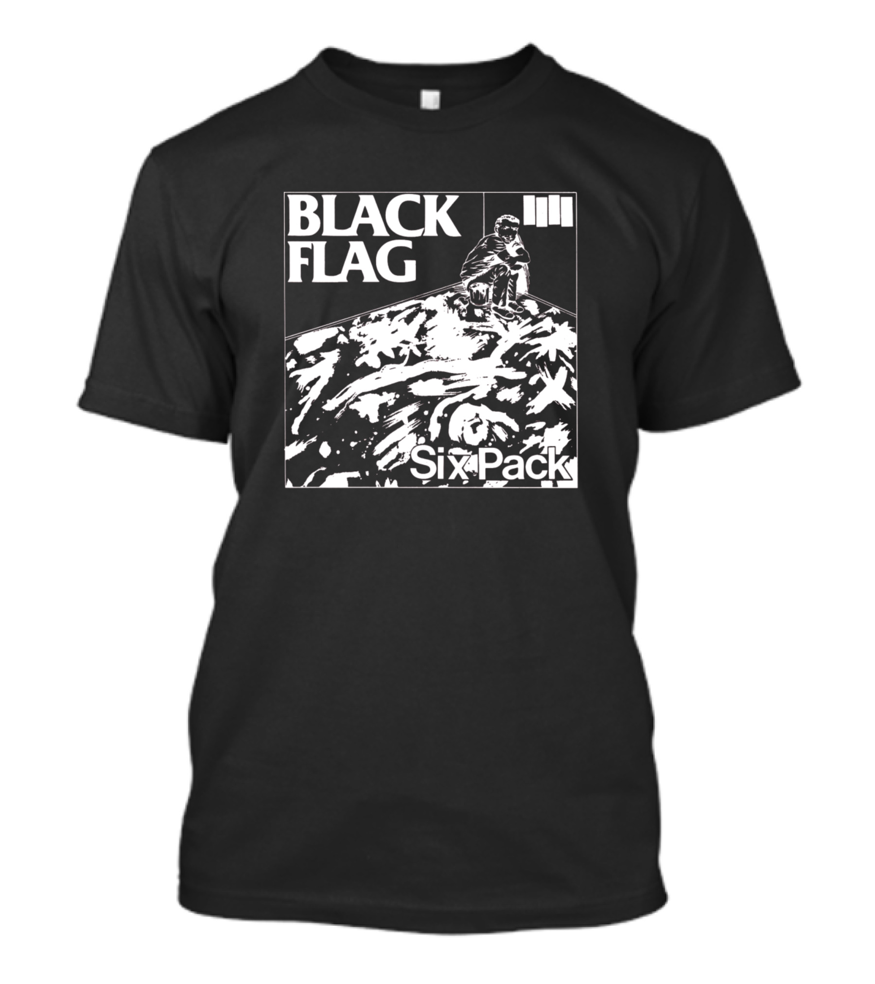 BLACK FLAG SIX PACK Iconic Punk Band T-Shirt