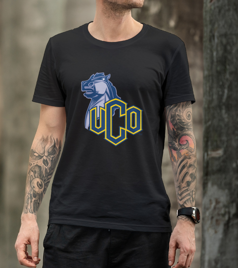 UCO Bronchos Logo With Horse Head Emblem T-Shirt