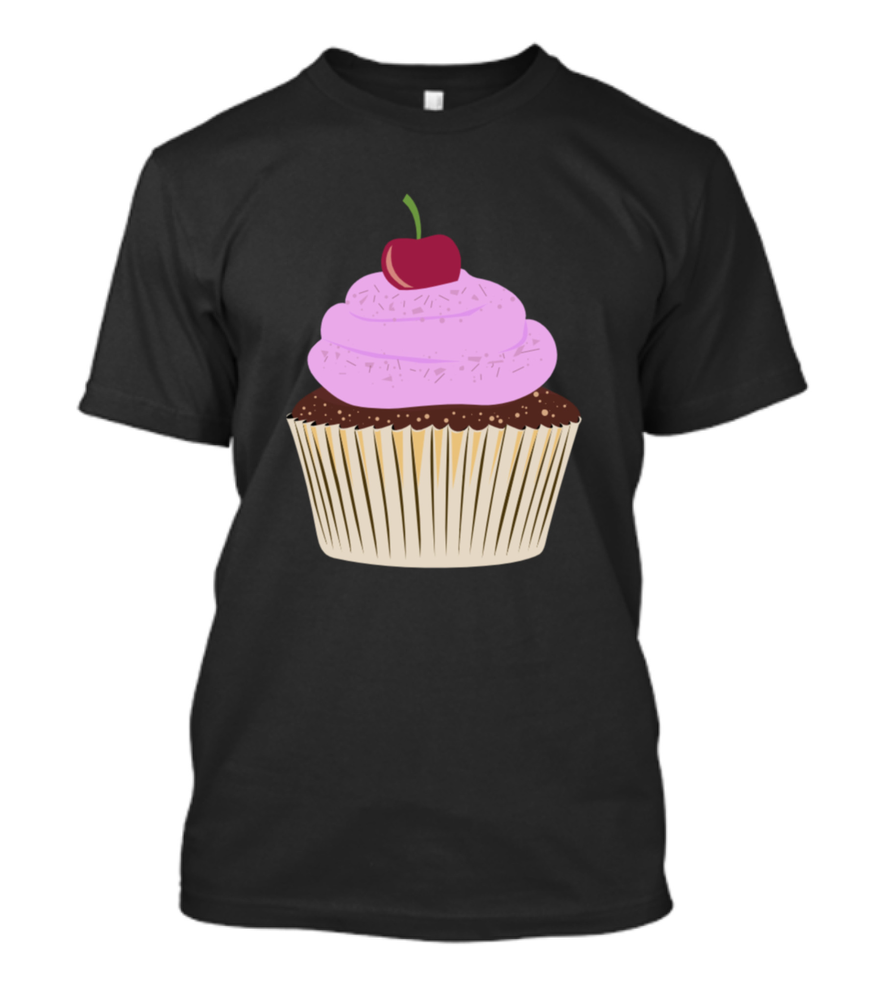 Cherry Topped Pink Frosting Cupcake Delight T-Shirt
