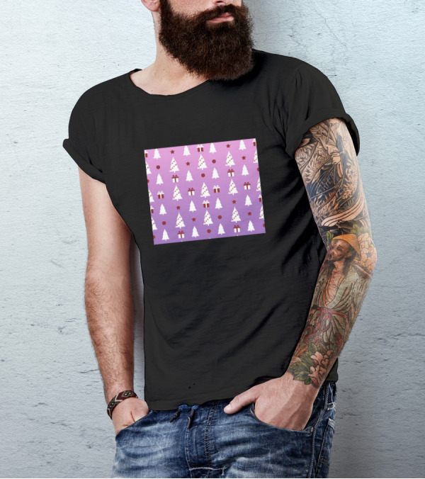 Christmas Tree Star Pine With Gifts And Ornaments T-Shirt