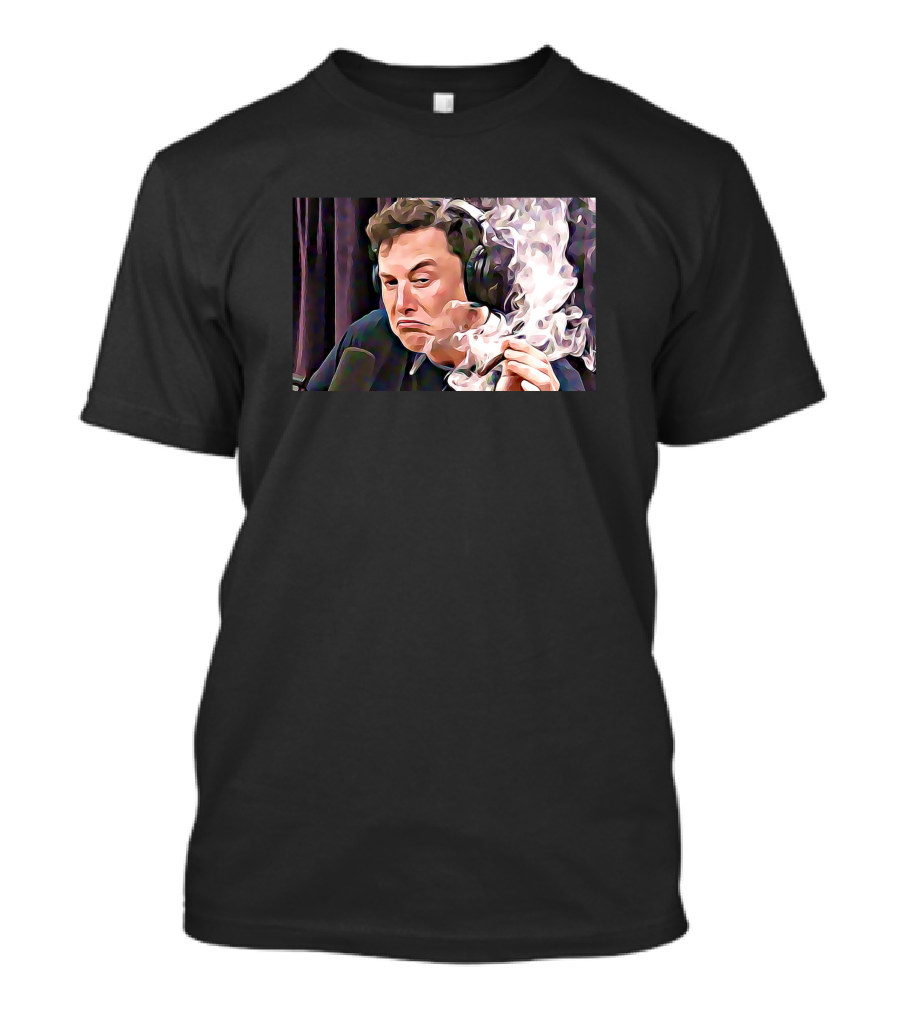 Elon Musk Smoking Podcast Meme Iconic Moment T-Shirt