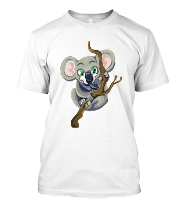 Kawaii Koala Hugging Branch Boba T-Shirt