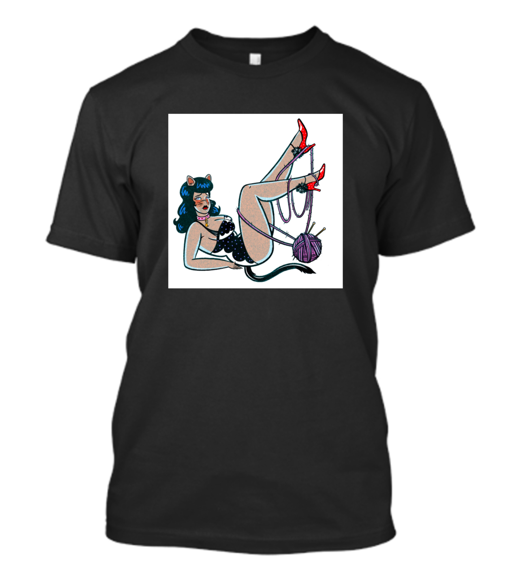 Kitty Pinup Yarn Cat Ears T-Shirt