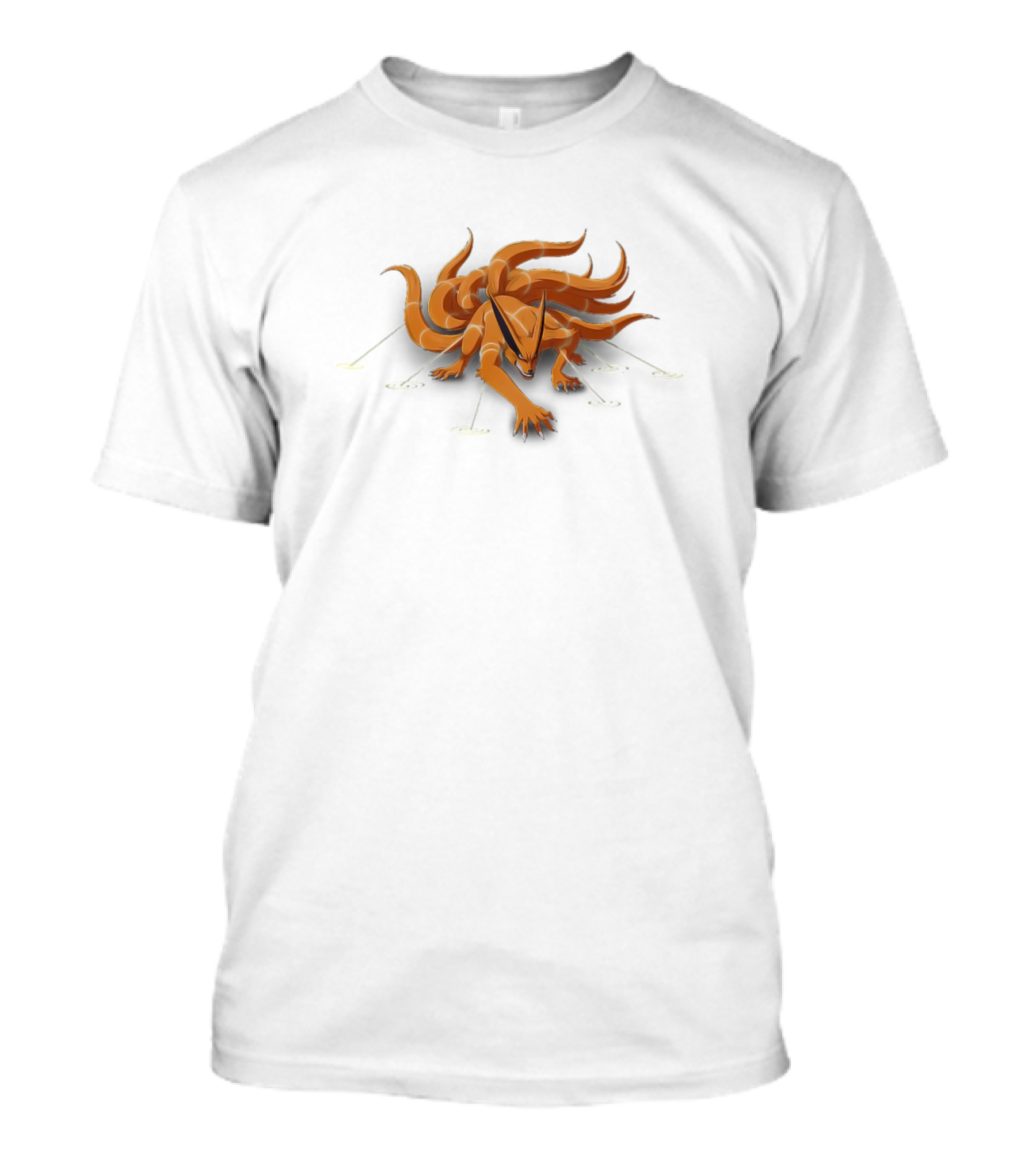 Kurama Nine-Tailed Fox With Chakra Chains T-Shirt