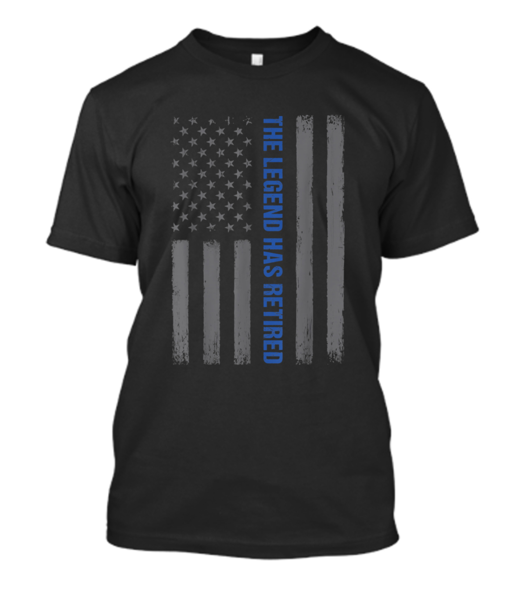 The Legend Has Retired Thin Blue Line USA Flag T-Shirt
