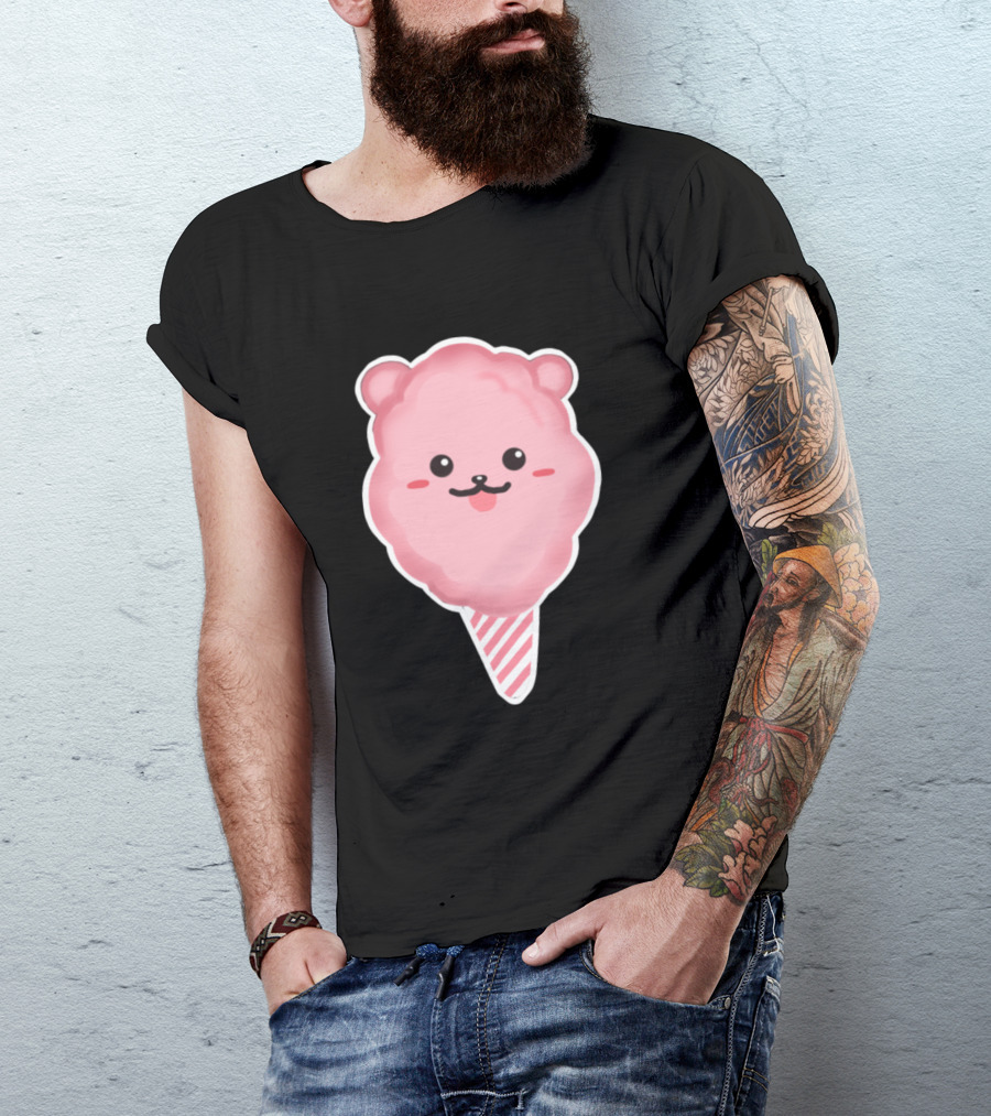 Lovely Bear Cotton Candy Kawaii Face Confectionery T-Shirt