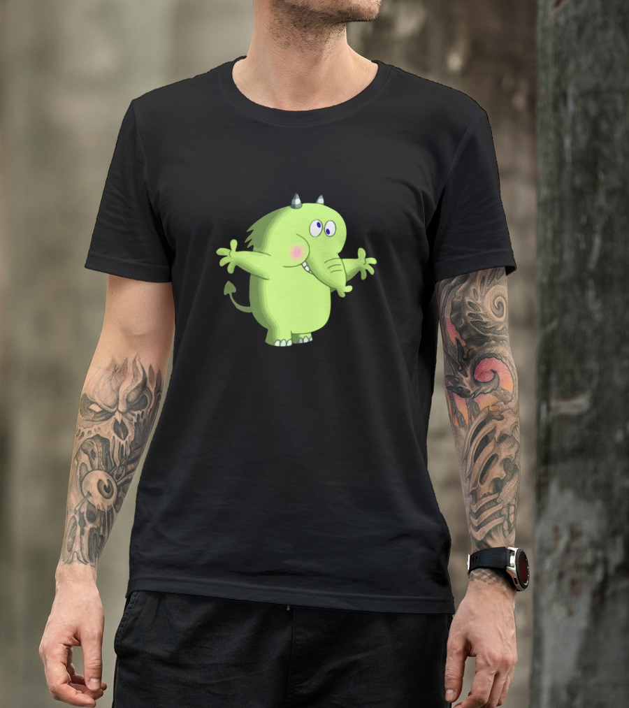 Mr Fred Green Monster Cartoon Character T-Shirt