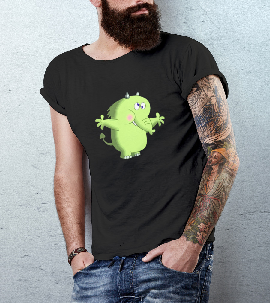 Mr Fred Green Monster Cartoon Character T-Shirt