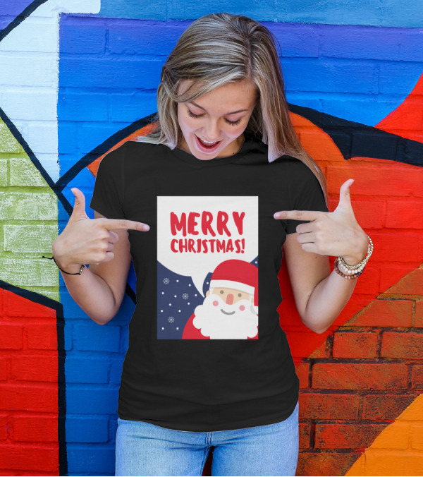 Merry Christmas Santa Snowflakes T-Shirt