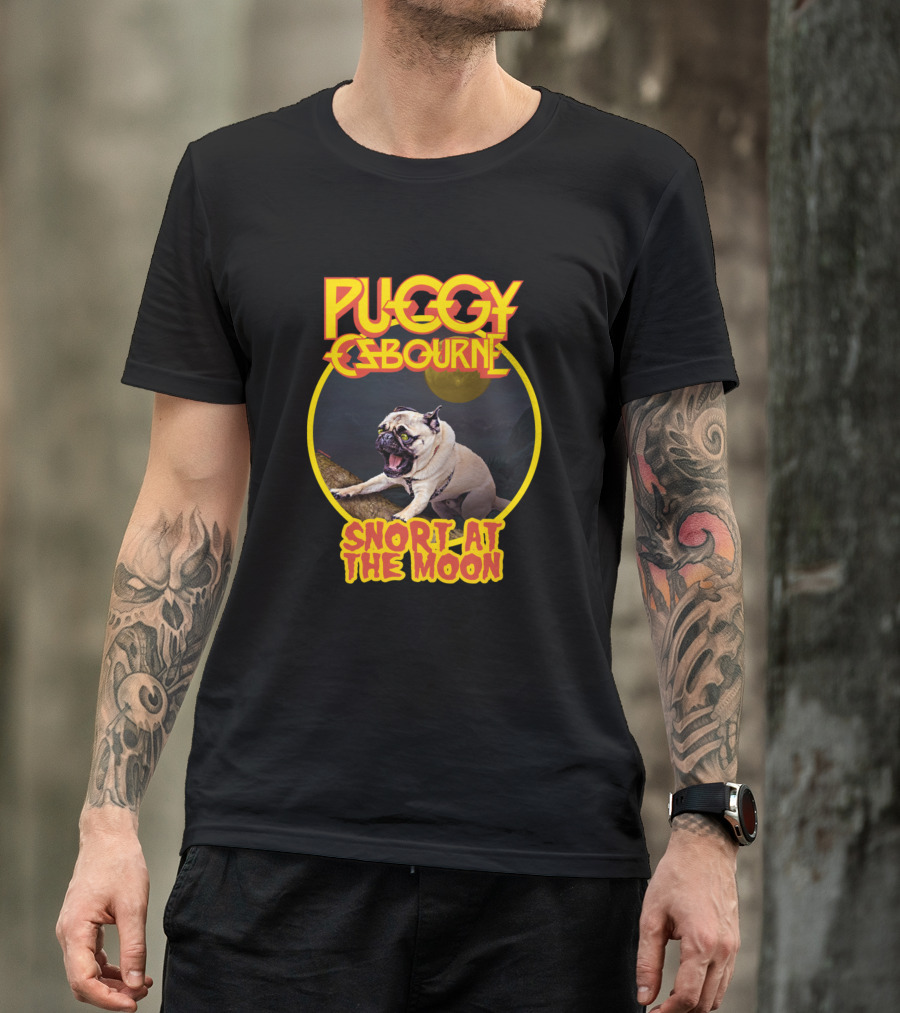 Puggy Osbourne Snort At The Moon T-Shirt