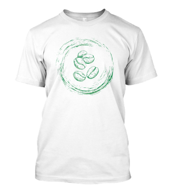 Japanese Zen Symbol Coffee Beans For Yoga And Coffee Lovers T-Shirt