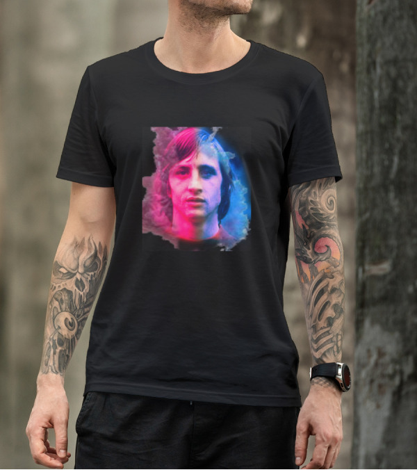 Johan Cruyff Iconic Portrait Neon T-Shirt