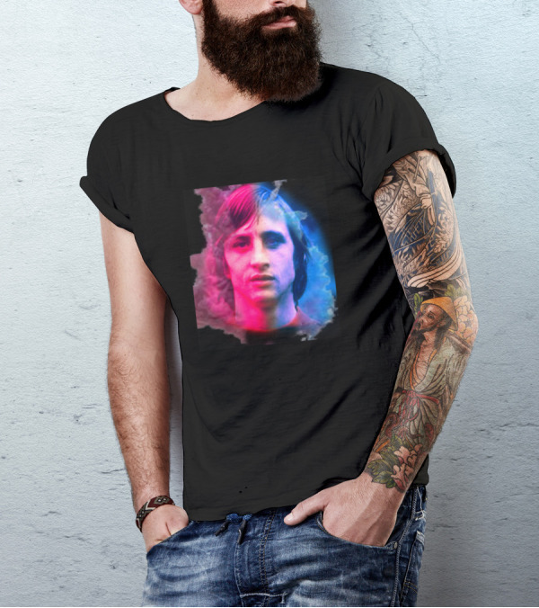 Johan Cruyff Iconic Portrait Neon T-Shirt