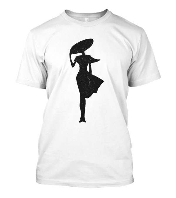 Lady In The Wind Silhouette Elegance In Motion T-Shirt