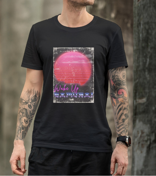 Wake Up Samurai 1980 Retro Neon T-Shirt