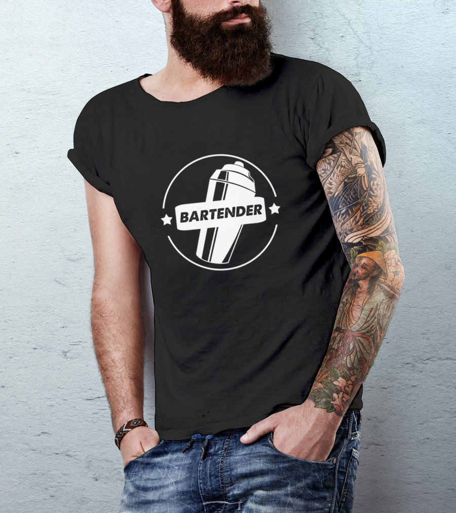 Bartender Cocktail Shaker Cold Liquor Beverages T-Shirt