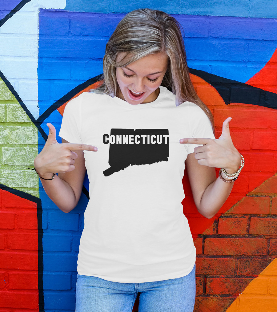 Connecticut State Map T-Shirt