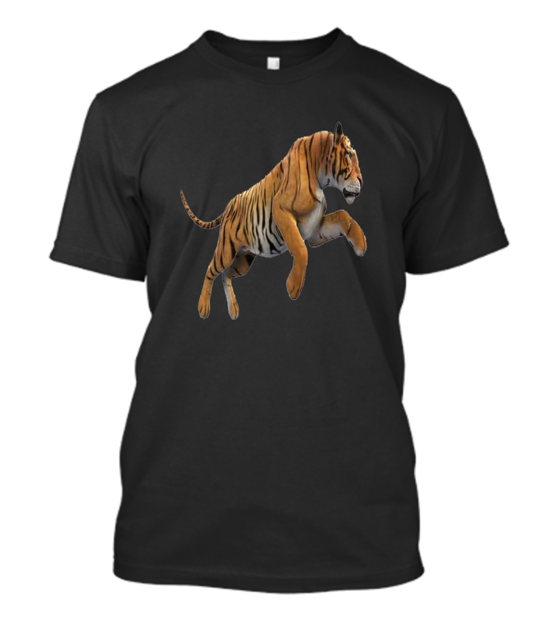 Cool Styling 3D Jumping Striped Tiger T-Shirt