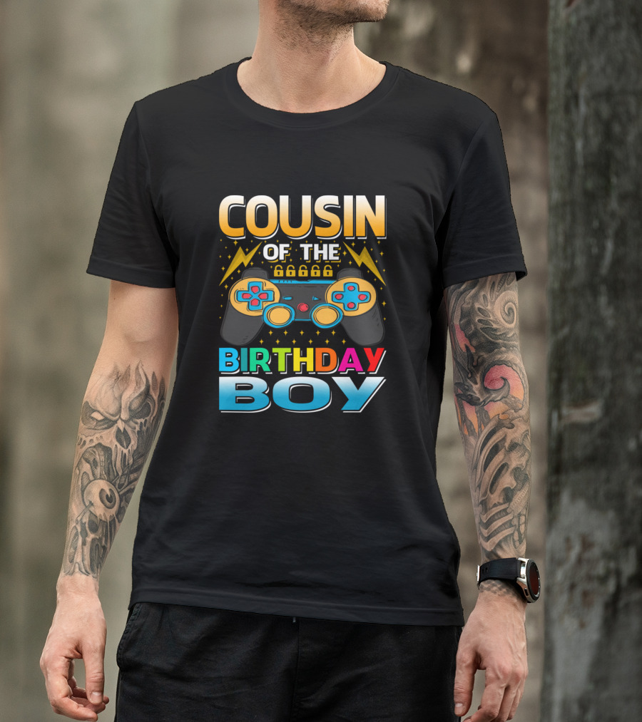 Cousin Of The Birthday Boy Gaming Controller T-Shirt