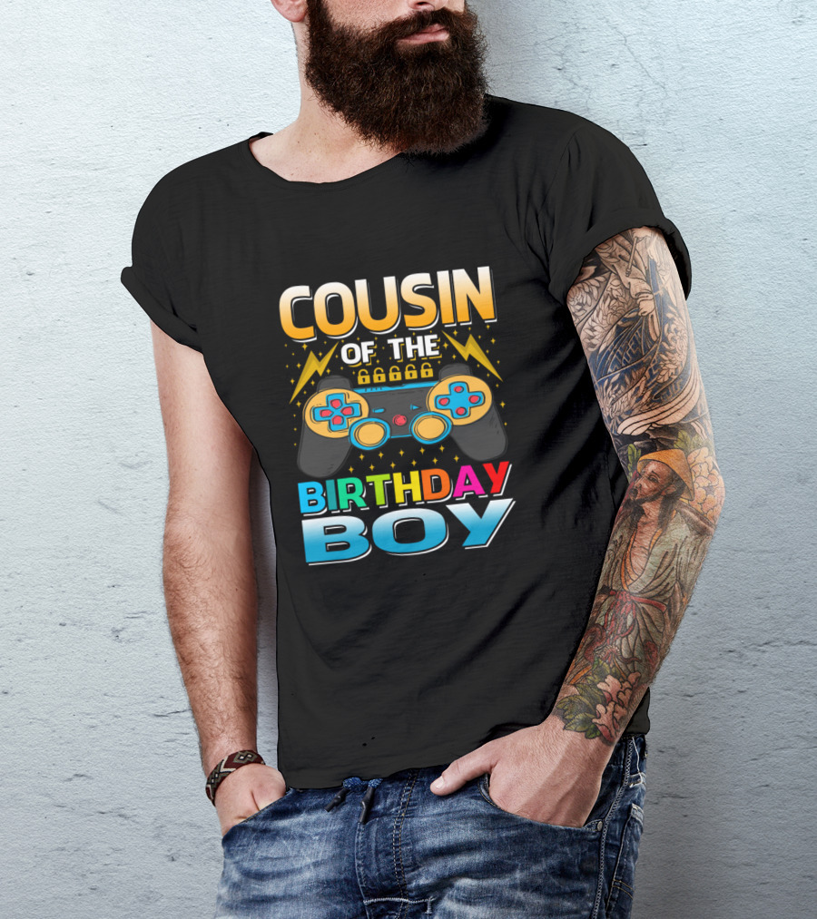 Cousin Of The Birthday Boy Gaming Controller T-Shirt