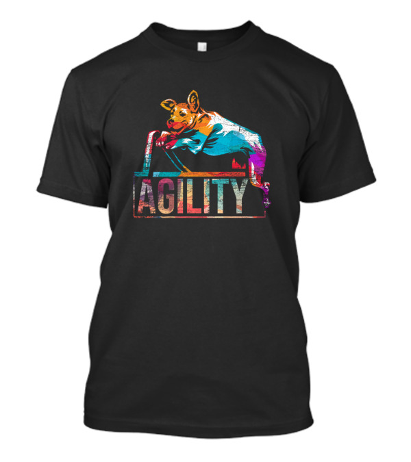 Colorful Dog Agility Jumping T-Shirt