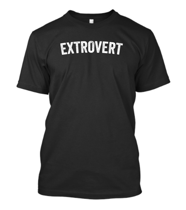Extrovert Distressed Typographic T-Shirt