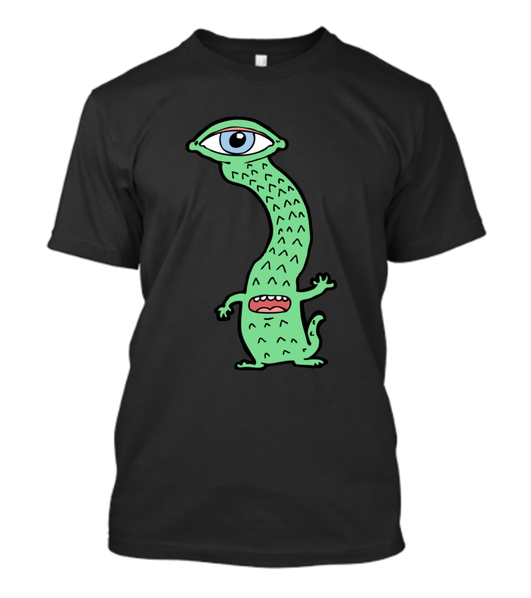 Green Alien Cyclops Creature T-Shirt