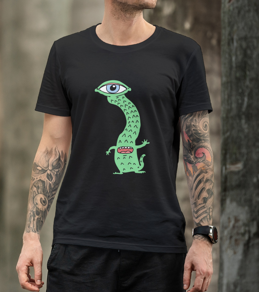 Green Alien Cyclops Creature T-Shirt
