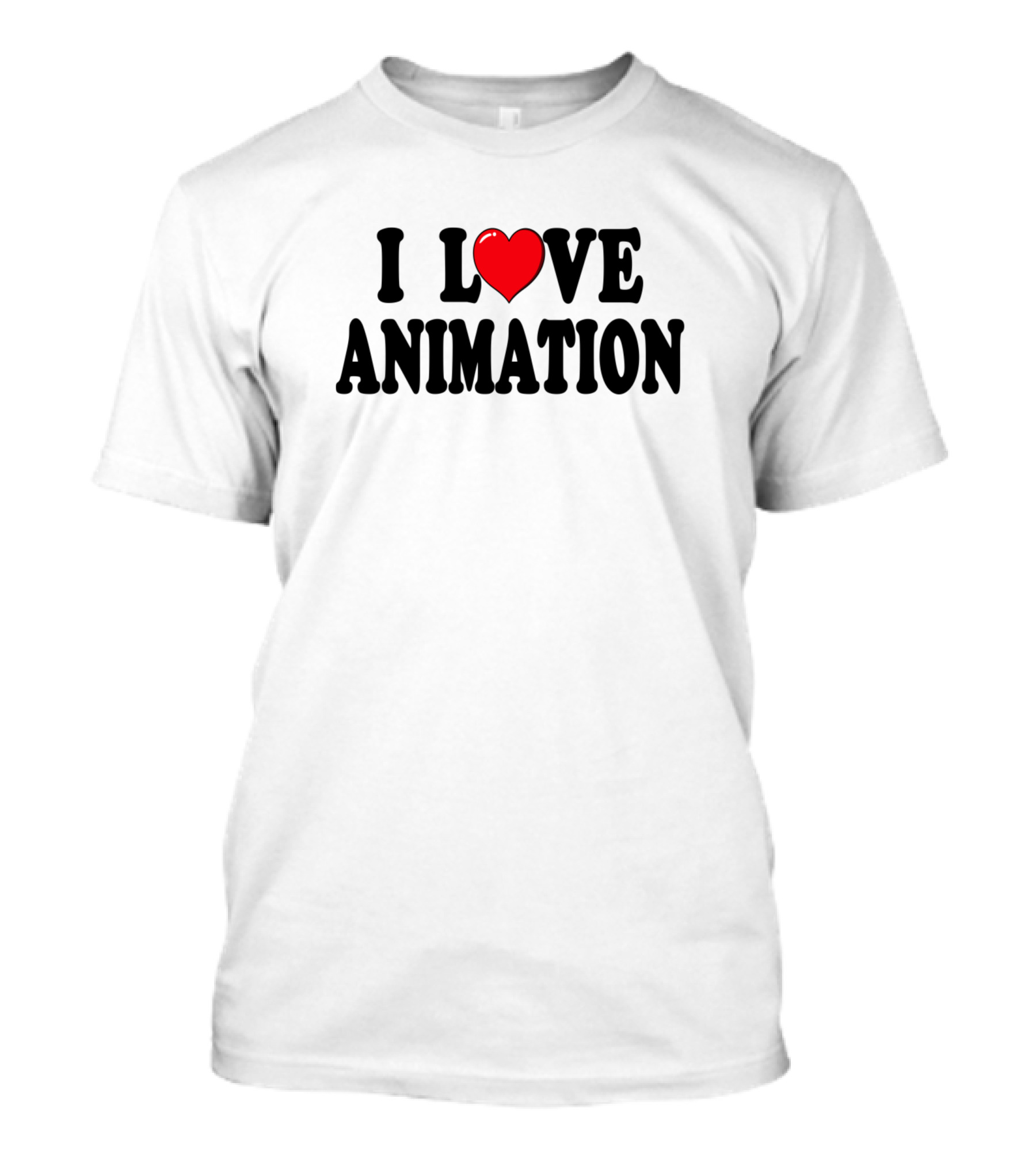 I Heart Animation Typography T-Shirt