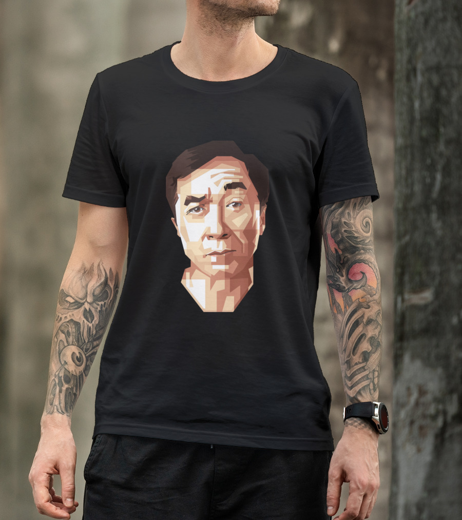 Jackie Chan Geometric Style Portrait T-Shirt