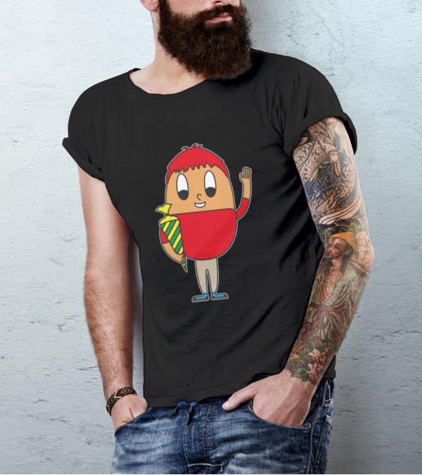 First Graders Egg Cartoon Character With Candy Cone T-Shirt