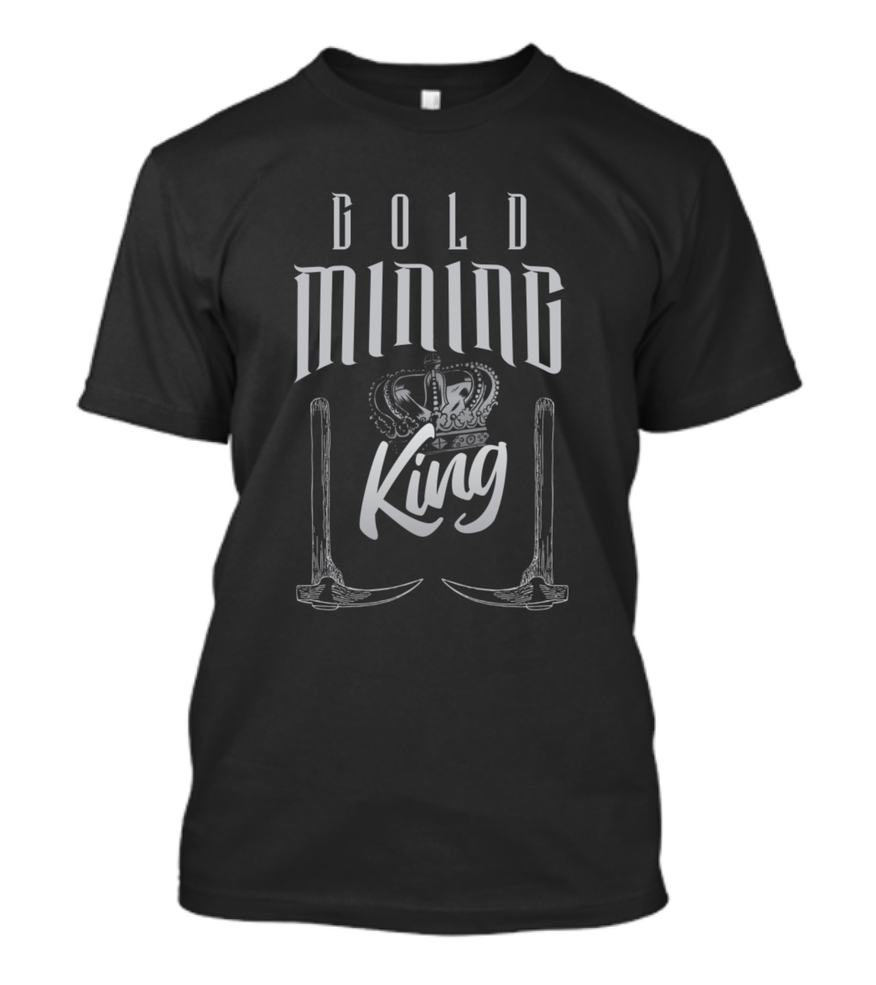 Gold Mining King Crown And Pickaxes T-Shirt