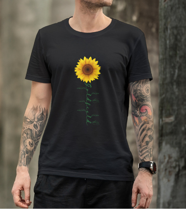 Goldfield Sunflower Vertical Typography T-Shirt