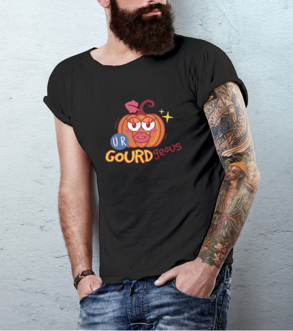UR Gourdgeous Pumpkin Halloween Win Wine T-Shirt