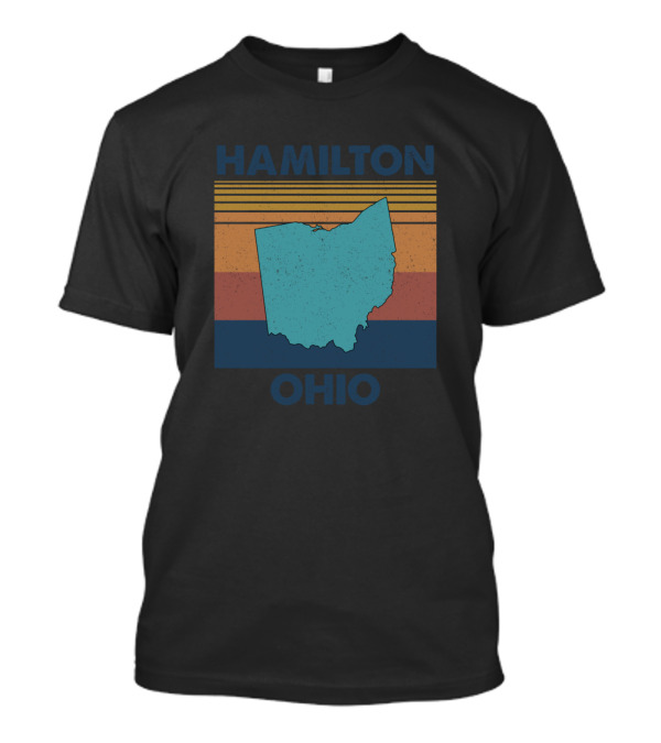 Hamilton Ohio Vintage Map T-Shirt
