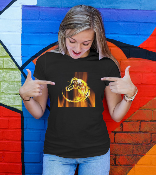 Horse Fiery Flame T-Shirt