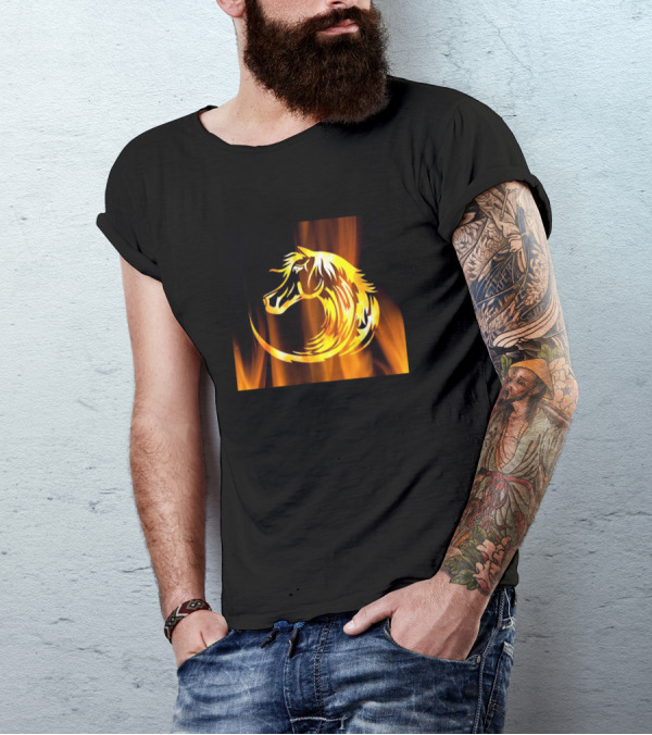 Horse Fiery Flame T-Shirt