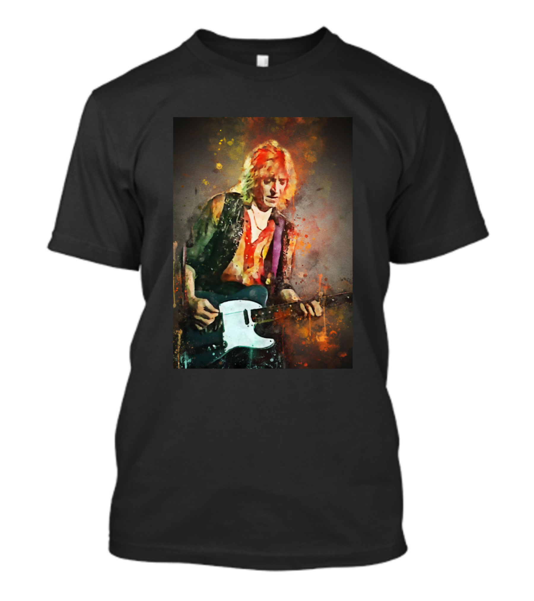 Mick Ronson Watercolor Guitarist T-Shirt