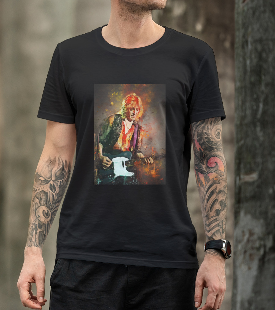 Mick Ronson Watercolor Guitarist T-Shirt
